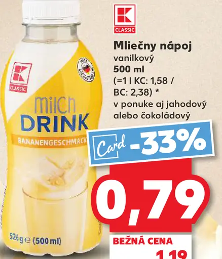 Mliečný nápoj vanilkový