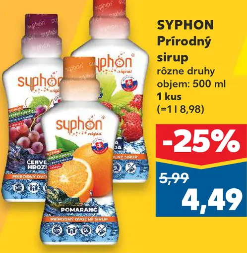 SYPHON Prírodný sirup