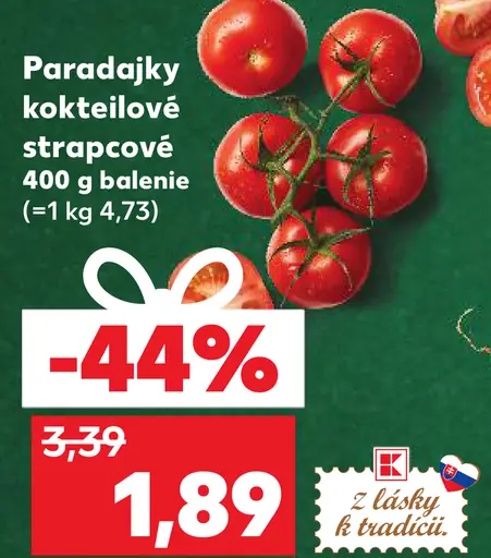 Paradajky kokteilové strapcové