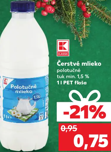 Polotučné mlieko