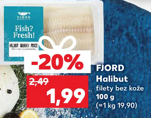 Halibut filety bez kože