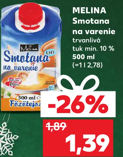 MELINA Smotana na varenie