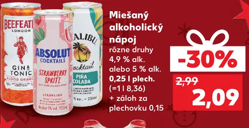 Rôzne druhy miešaných alkoholických nápojov