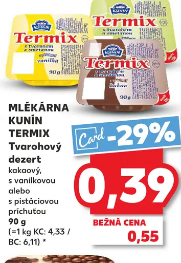 Termix Tvarohový dezert kakao