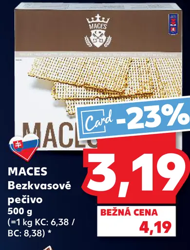 Maces bezkvasové pečivo