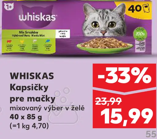 Whiskas kapsičky pre mačky