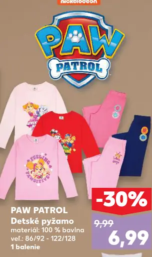 PAW PATROL Detské pyžamo