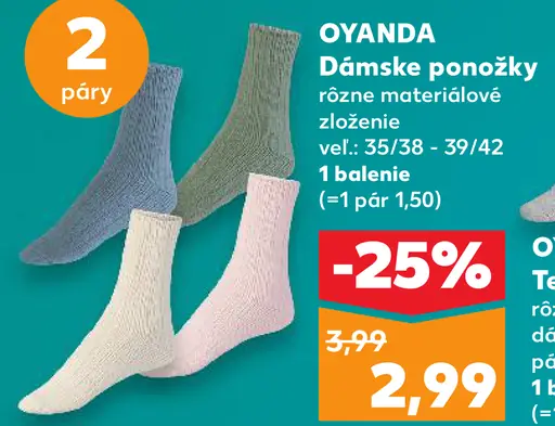 OYANDA Dámke ponožky