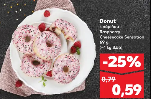 Donut s náplňou Raspberry Cheesecake Sensation