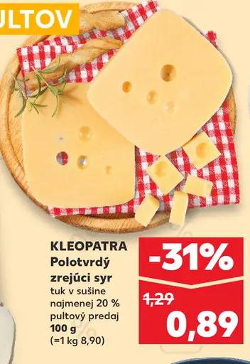 KLEOPATRA Polotvrdý zrejúci syr