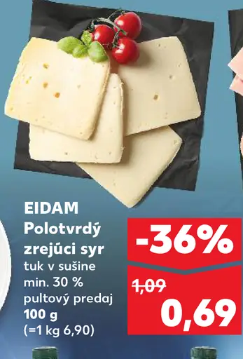 EIDAM Polotvrdý zrejúci syr