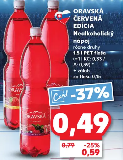 ORAVSKÁ ČERVENÁ EDÍCIA Nealkoholický nápoj