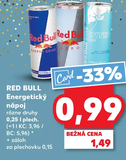 Red Bull energetický nápoj