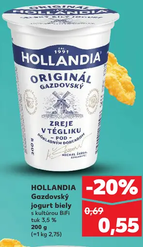 HOLLANDA Gazdovský jogurt biely