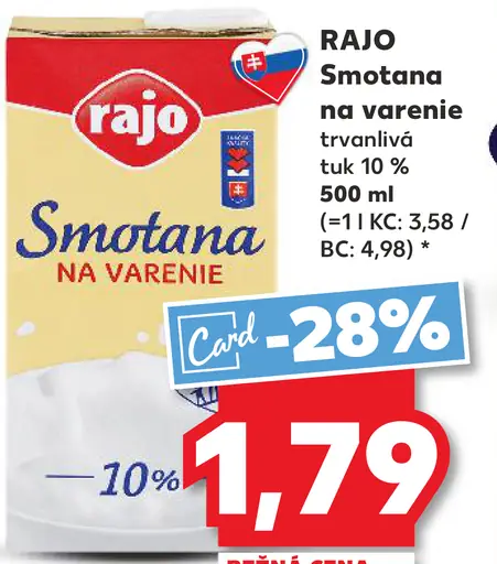 Smotana na varenie