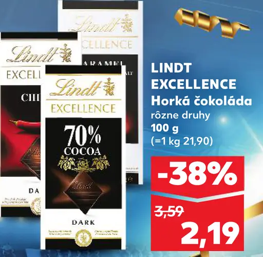 LINDT EXCELLENCE Horká čokoláda