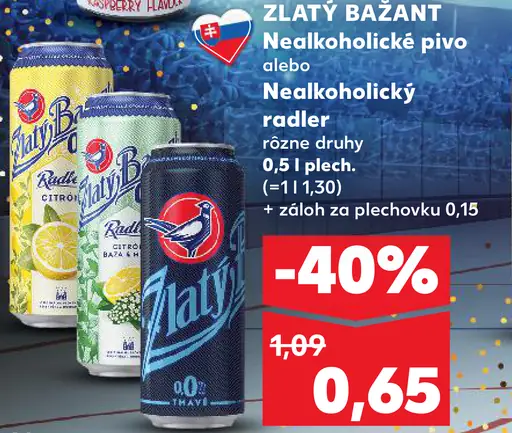 Zlatý Bažant Nealkoholické pivo