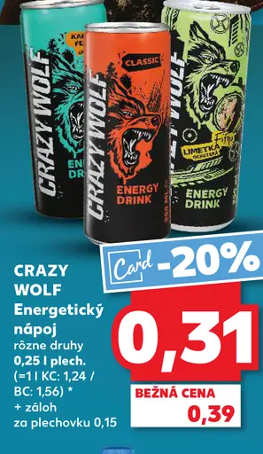 ENERGETICKÝ NÁPOJ CRAZY WOLF