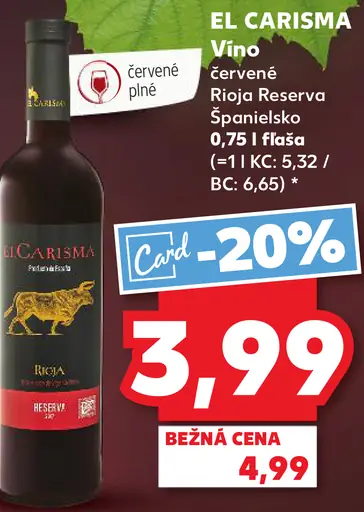 Vínо červené Rioja Reserva