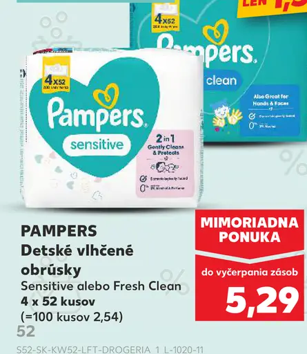 Pampers Detské vlhčené obrúsky