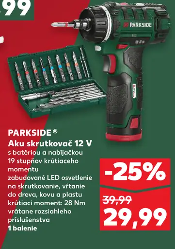 Aku skrutkovač 12 V