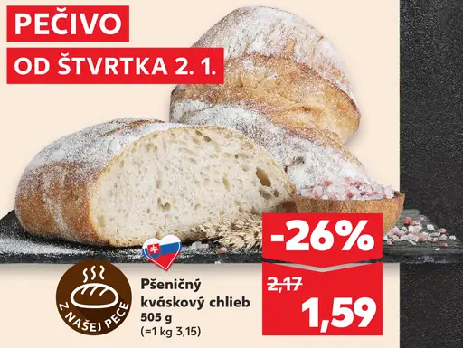 Pšeničný kváskový chlieb