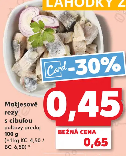 Matjesové rezy s cibuľou