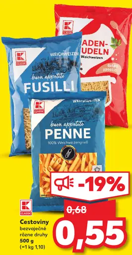 Cestoviny fusilli