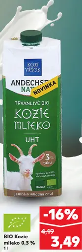 BIO Kozie mlieko 0,3 %