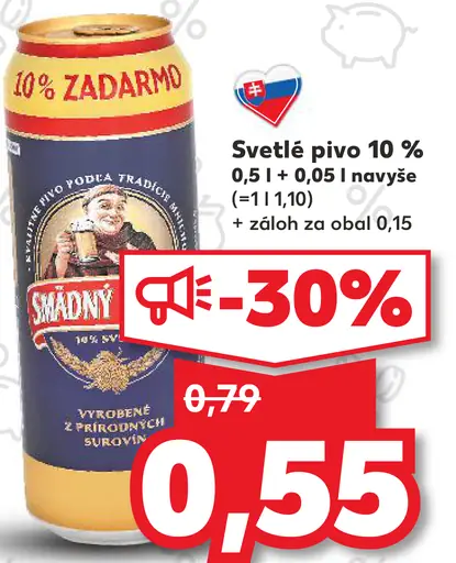 Svetlé pivo 10 %