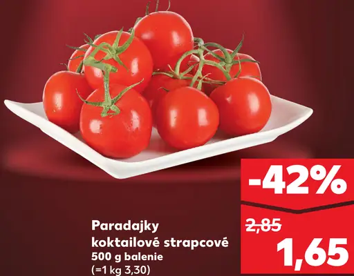 Paradajky koktailové strapcové