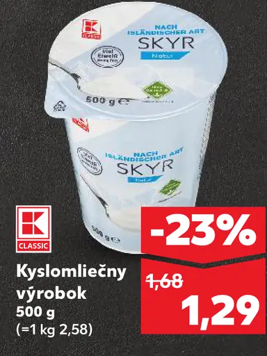 Kyslomliečný výrobok