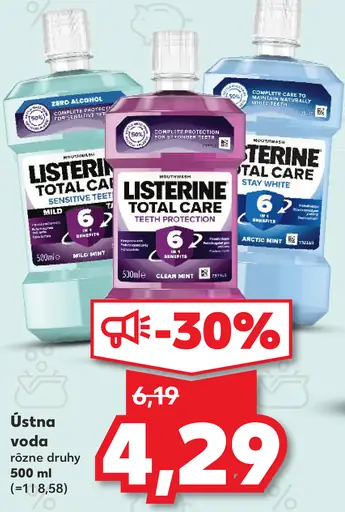 Ústna voda Listerine Total Care