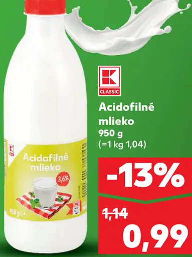 Acidofilné mlieko