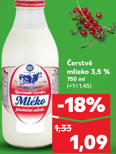 Čerstvé mlieko 3,5 %