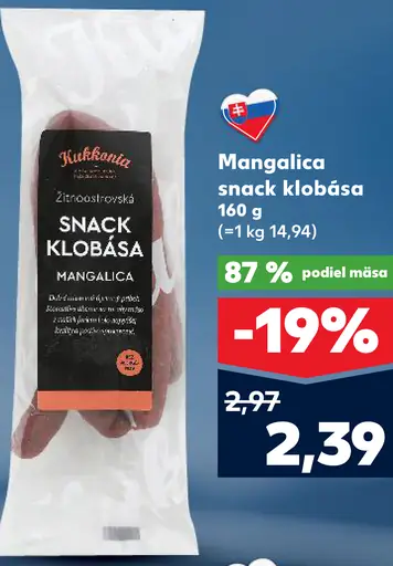 Mangalica snack klobása