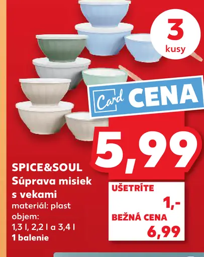 Spice&Soul Súprava misiek s vekami