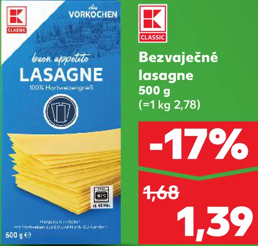 Bezvaječné lasagne