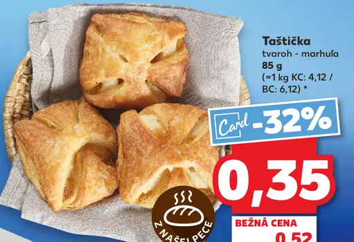 Taštička tvaroh-marhuľa