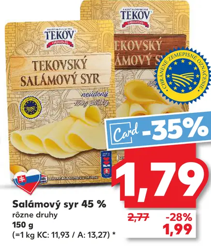 Salámový syr 45 %