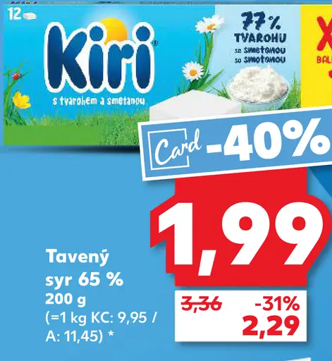 Tavený syr 65 %