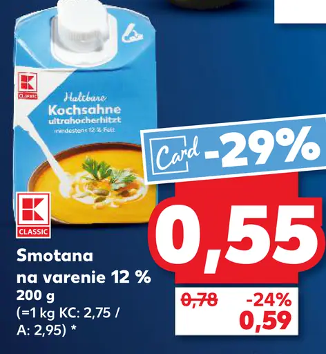 Smotana na varenie 12 %