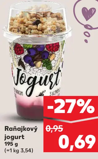 Raňajkový jogurt