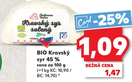 BIO Kravský syr 45 %