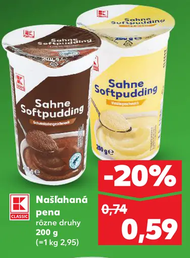 Našľahaná pena (Sahne Softpudding)