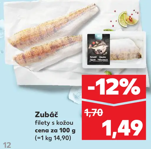 Zubáč filety s kožou