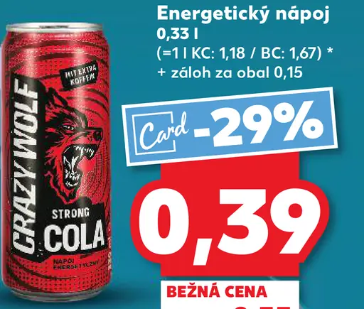 Crazy Wolf Energy Drink rôzne druhy