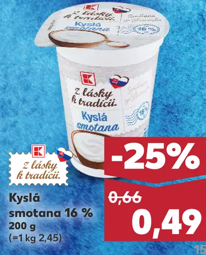 K-Classic Kyslá smotana 16%