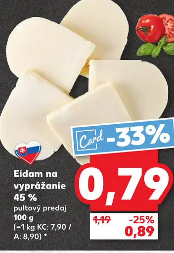 Eidam na vyprážanie 45%