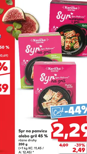 Karička Syr na panvicu alobo gril 45 %